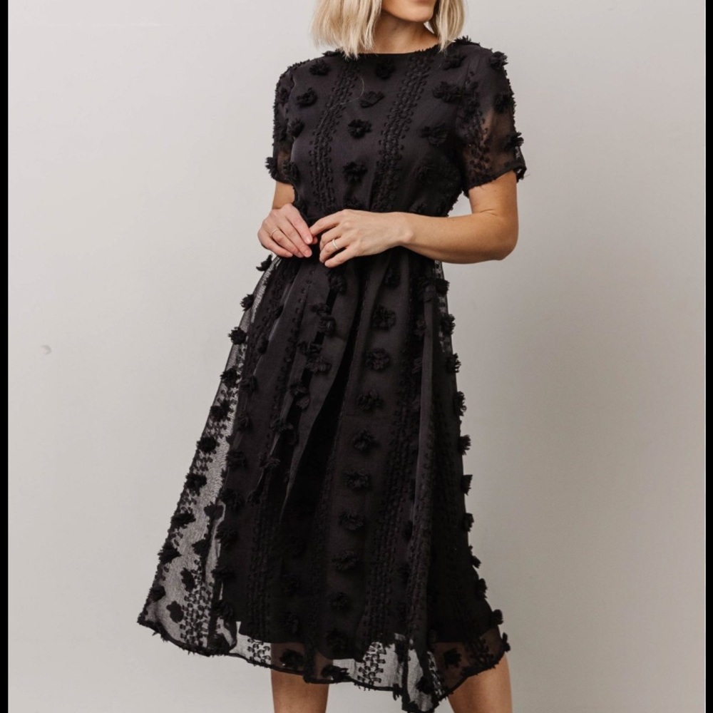 Baltic Born Darbi Floral Dot Midi Dress Size Medium NWT